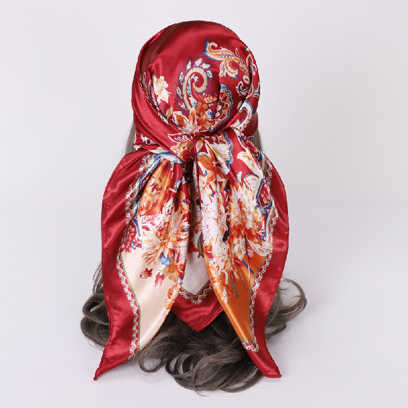 Soin des cheveux doux et lisse, foulard 110x110CM 100% soie