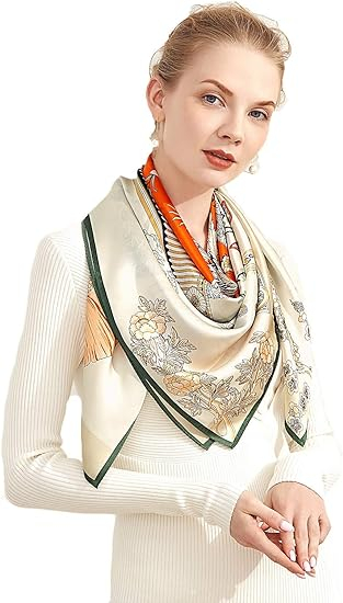 Foulard en soie d'impression numérique de mode personnalisée pour les femmes