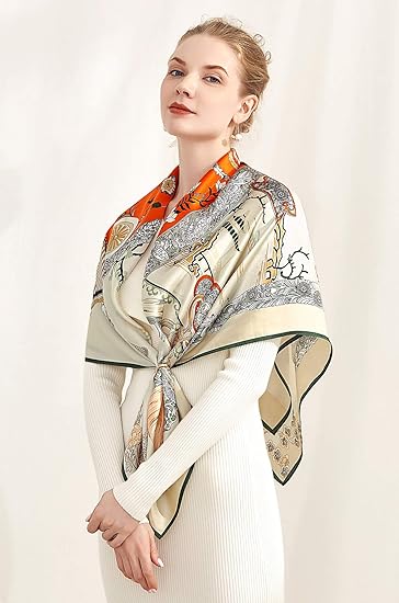 Foulard en soie d'impression numérique de mode personnalisée pour les femmes