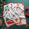 Petit foulard carré en soie 100 % personnalisé pour enfants, style de Noël