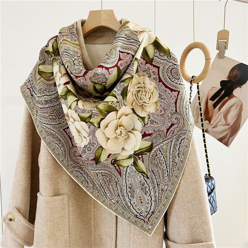 Foulard oblong en cachemire de soie pour femme