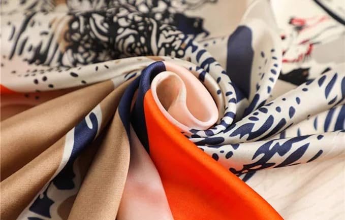 Foulard en soie à impression numérique pour femme