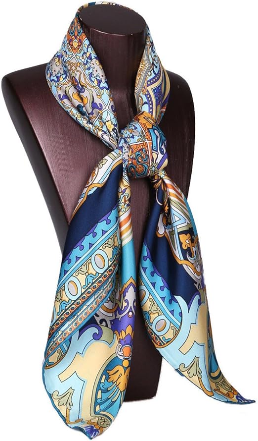 Foulard carré personnalisé en sergé de soie avec impression numérique