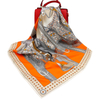 Foulards en soie Service d'impression Designer femmes carré foulard en soie personnalisé avec Logo