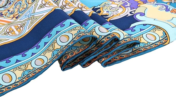 Foulard carré personnalisé en sergé de soie avec impression numérique