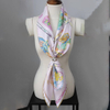 Foulard en soie 100 % pure imprimé numérique personnalisé pour femme