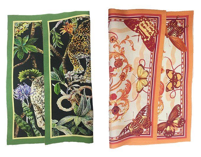 Foulard en soie imprimé double face personnalisé de haute qualité pour dame