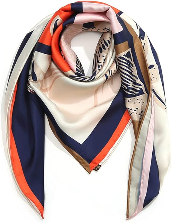 Foulard en soie à impression numérique pour femme