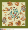 Animal Floral pour foulard en soie imprimé numérique double face