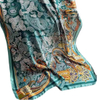 Foulard oblong en satin de soie pour femme