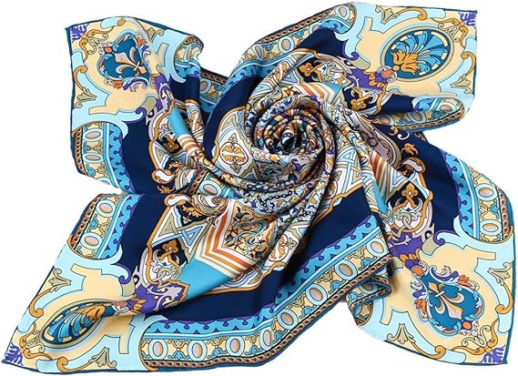 Foulard carré personnalisé en sergé de soie avec impression numérique