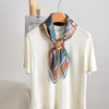 Grand foulard en soie et coton