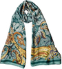 Foulard oblong en satin de soie pour femme