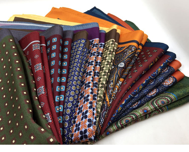 Foulard mouchoir de poche en soie pour hommes