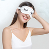 Masque pour les yeux en soie naturelle avec cils brodés sur mesure pour dormir